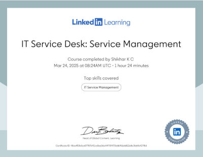 IT Service Desk: Service Management